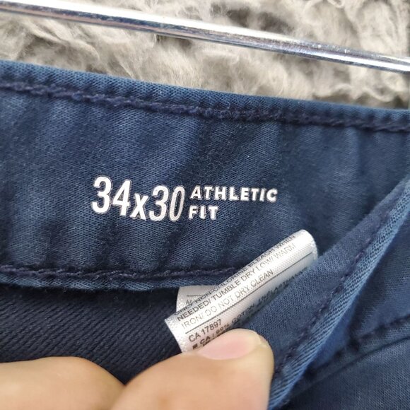 Banana Republic Jeans Mens 34x30 Navy Blue Travel Jean Athletic Fit Stretch - Picture 3 of 12